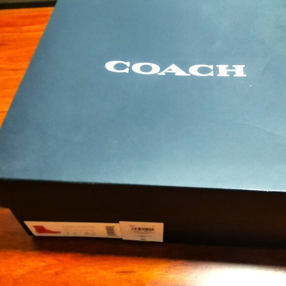 COACH Rain Boots PINK 7 Women's Brand New IN Box - Picture 3 of 3